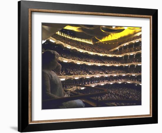 Auditorium of Metropolitan Opera Packed to Capacity, Night of Inaugural Performance, Lincoln Center-John Dominis-Framed Photographic Print