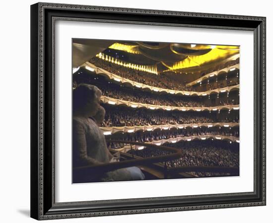 Auditorium of Metropolitan Opera Packed to Capacity, Night of Inaugural Performance, Lincoln Center-John Dominis-Framed Photographic Print