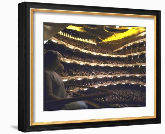 Auditorium of Metropolitan Opera Packed to Capacity, Night of Inaugural Performance, Lincoln Center-John Dominis-Framed Photographic Print