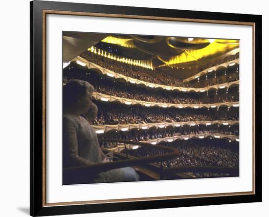 Auditorium of Metropolitan Opera Packed to Capacity, Night of Inaugural Performance, Lincoln Center-John Dominis-Framed Photographic Print