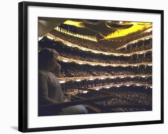 Auditorium of Metropolitan Opera Packed to Capacity, Night of Inaugural Performance, Lincoln Center-John Dominis-Framed Photographic Print