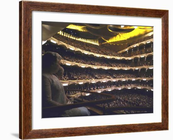 Auditorium of Metropolitan Opera Packed to Capacity, Night of Inaugural Performance, Lincoln Center-John Dominis-Framed Photographic Print