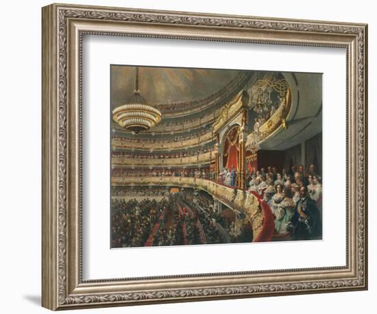 Auditorium of the Bolshoi Theatre, Moscow, Russia, 1856-Mihály Zichy-Framed Giclee Print