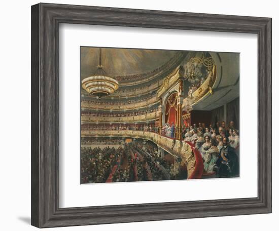 Auditorium of the Bolshoi Theatre, Moscow, Russia, 1856-Mihály Zichy-Framed Giclee Print