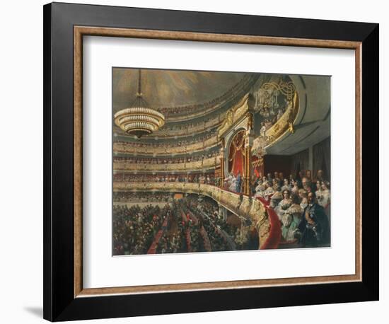 Auditorium of the Bolshoi Theatre, Moscow, Russia, 1856-Mihály Zichy-Framed Giclee Print