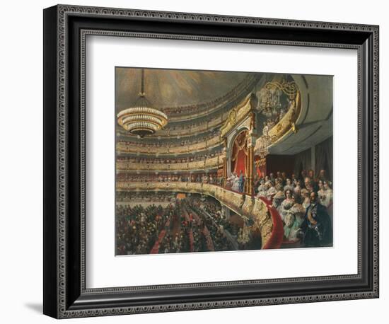 Auditorium of the Bolshoi Theatre, Moscow, Russia, 1856-Mihály Zichy-Framed Giclee Print