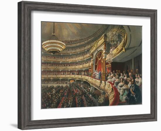 Auditorium of the Bolshoi Theatre, Moscow, Russia, 1856-Mihály Zichy-Framed Giclee Print