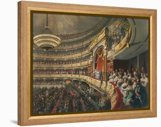 Auditorium of the Bolshoi Theatre, Moscow, Russia, 1856-Mihály Zichy-Framed Premier Image Canvas