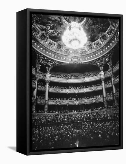 Auditorium of the Paris Opera House-Walter Sanders-Framed Premier Image Canvas