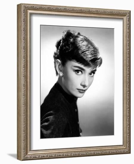 Audrey Hepburn, 1953.-null-Framed Photographic Print