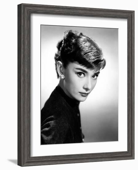 Audrey Hepburn, 1953.-null-Framed Photographic Print