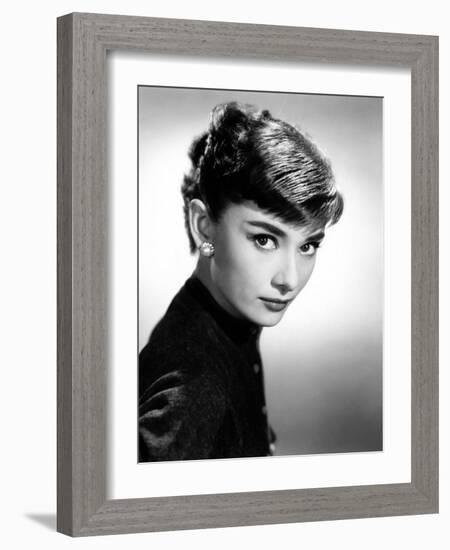 Audrey Hepburn, 1953.-null-Framed Photographic Print