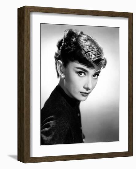 Audrey Hepburn, 1953.-null-Framed Photographic Print