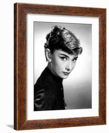 Audrey Hepburn, 1953.-null-Framed Photographic Print