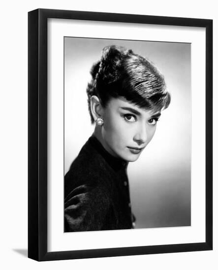 Audrey Hepburn, 1953.-null-Framed Photographic Print