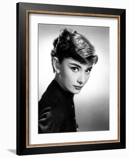 Audrey Hepburn, 1953.-null-Framed Photographic Print