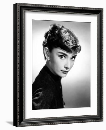 Audrey Hepburn, 1953.-null-Framed Photographic Print