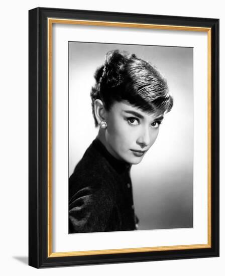 Audrey Hepburn, 1953.-null-Framed Photographic Print