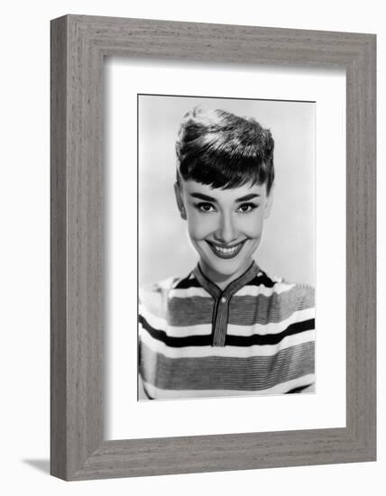 Audrey Hepburn, 1953.-null-Framed Photographic Print