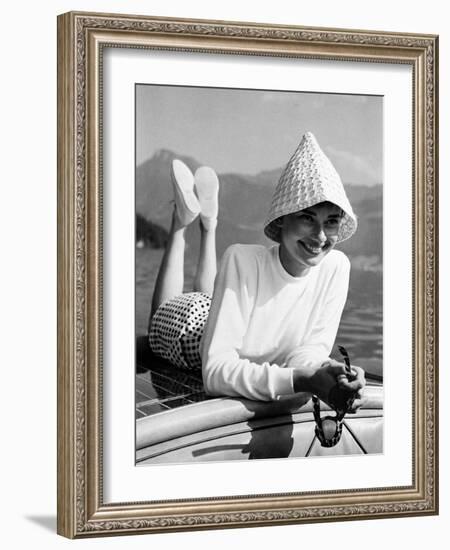 Audrey Hepburn, 1954.-null-Framed Photographic Print