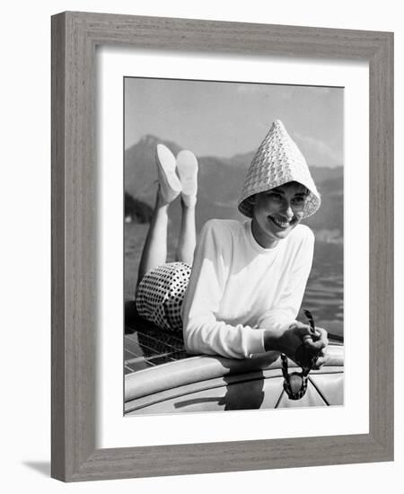 Audrey Hepburn, 1954.-null-Framed Photographic Print