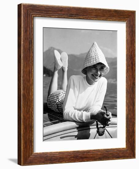 Audrey Hepburn, 1954.-null-Framed Photographic Print