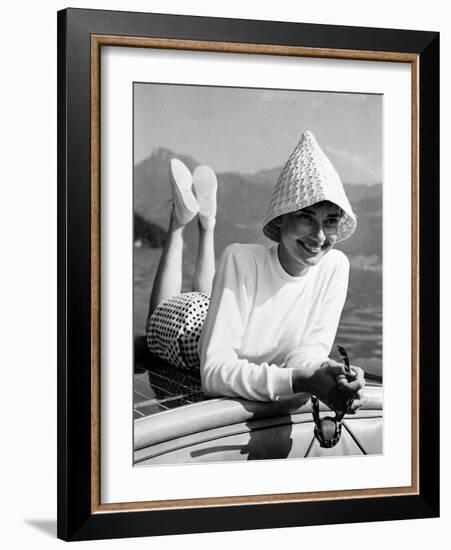 Audrey Hepburn, 1954.-null-Framed Photographic Print