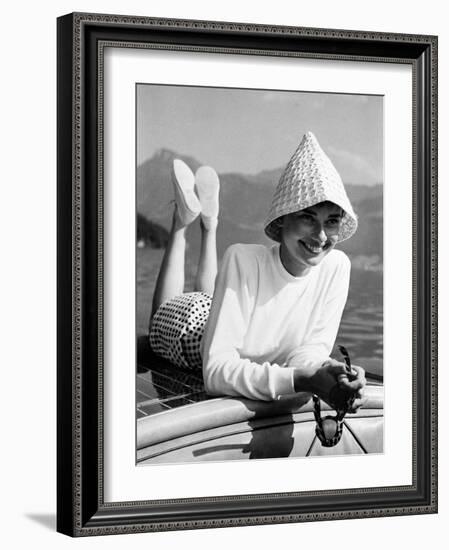 Audrey Hepburn, 1954.-null-Framed Photographic Print