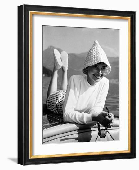 Audrey Hepburn, 1954.-null-Framed Photographic Print