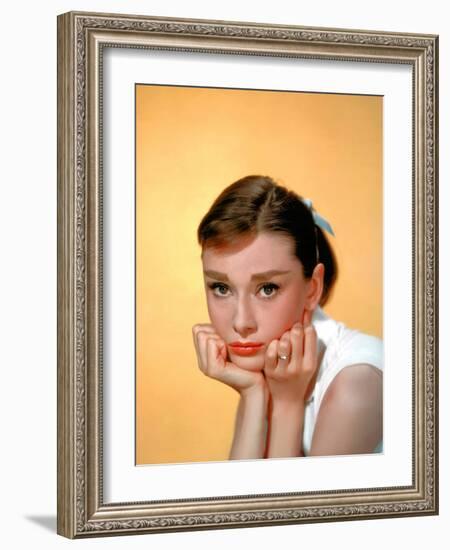 Audrey Hepburn, 1957.-null-Framed Photographic Print