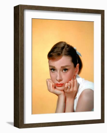 Audrey Hepburn, 1957.-null-Framed Photographic Print