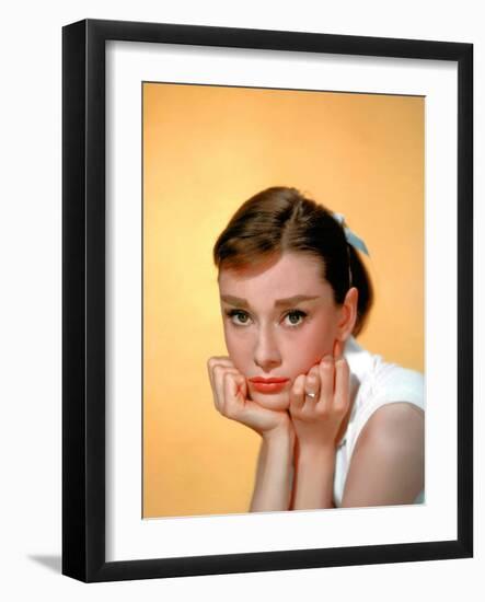 Audrey Hepburn, 1957.-null-Framed Photographic Print