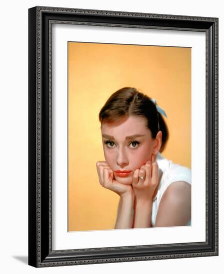 Audrey Hepburn, 1957.-null-Framed Photographic Print