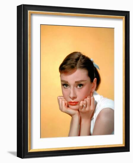 Audrey Hepburn, 1957.-null-Framed Photographic Print