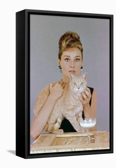 Audrey Hepburn. "Breakfast At Tiffany's" 1961, Directed by Blake Edwards-null-Framed Premier Image Canvas