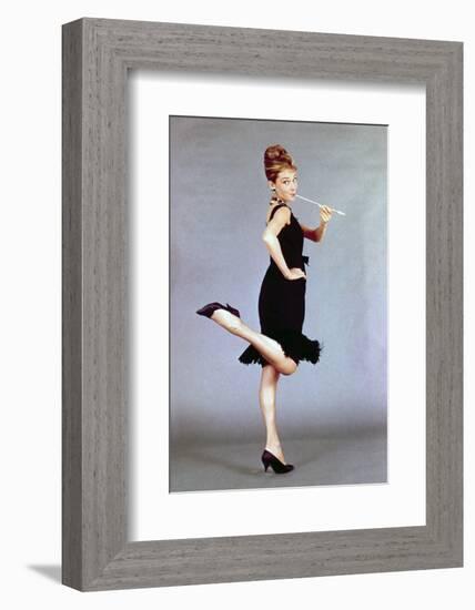 Audrey Hepburn. "Breakfast At Tiffany's" 1961, Directed by Blake Edwards-null-Framed Photographic Print