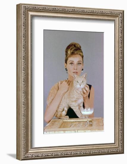 Audrey Hepburn. "Breakfast At Tiffany's" 1961, Directed by Blake Edwards-null-Framed Photographic Print