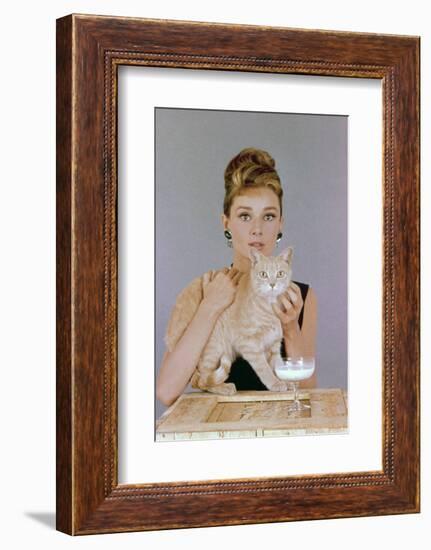 Audrey Hepburn. "Breakfast At Tiffany's" 1961, Directed by Blake Edwards-null-Framed Photographic Print