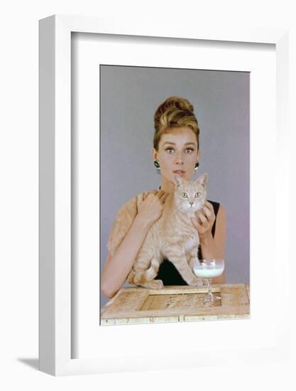 Audrey Hepburn. "Breakfast At Tiffany's" 1961, Directed by Blake Edwards-null-Framed Photographic Print