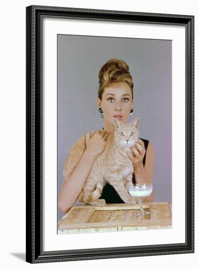 Audrey Hepburn. "Breakfast At Tiffany's" 1961, Directed by Blake Edwards-null-Framed Photographic Print