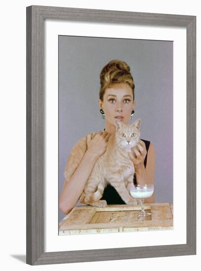 Audrey Hepburn. "Breakfast At Tiffany's" 1961, Directed by Blake Edwards-null-Framed Photographic Print