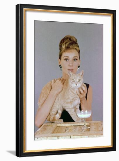 Audrey Hepburn. "Breakfast At Tiffany's" 1961, Directed by Blake Edwards-null-Framed Photographic Print