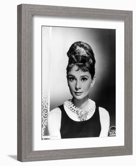 Audrey Hepburn. "Breakfast At Tiffany's" 1961, Directed by Blake Edwards-null-Framed Photographic Print