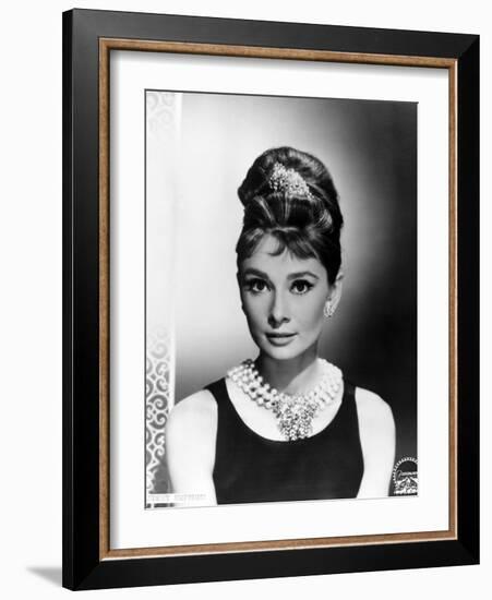 Audrey Hepburn. "Breakfast At Tiffany's" 1961, Directed by Blake Edwards-null-Framed Photographic Print