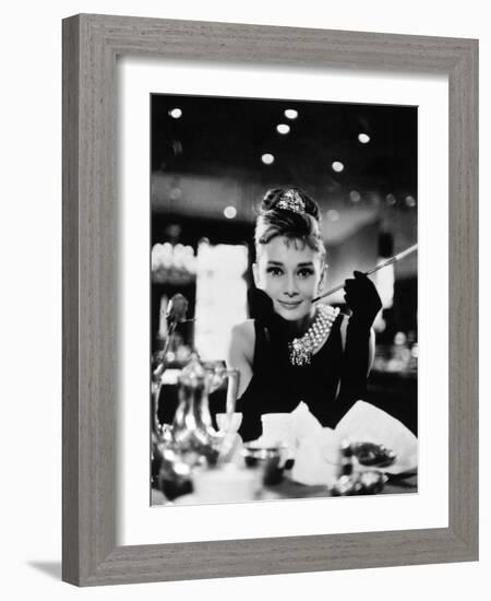 Audrey Hepburn. "Breakfast At Tiffany's" 1961, Directed by Blake Edwards-null-Framed Art Print