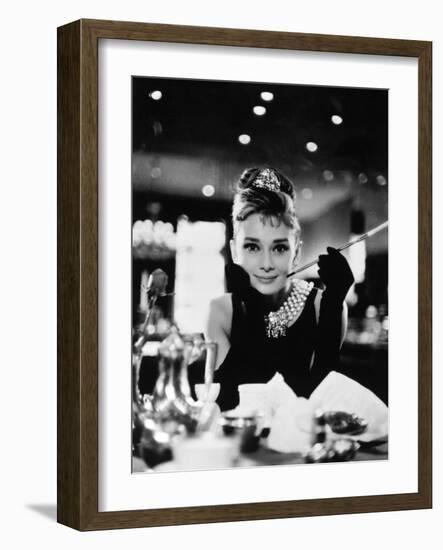 Audrey Hepburn. "Breakfast At Tiffany's" 1961, Directed by Blake Edwards-null-Framed Art Print