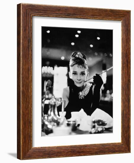 Audrey Hepburn. "Breakfast At Tiffany's" 1961, Directed by Blake Edwards-null-Framed Art Print