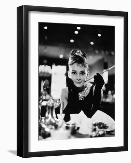 Audrey Hepburn. "Breakfast At Tiffany's" 1961, Directed by Blake Edwards-null-Framed Art Print