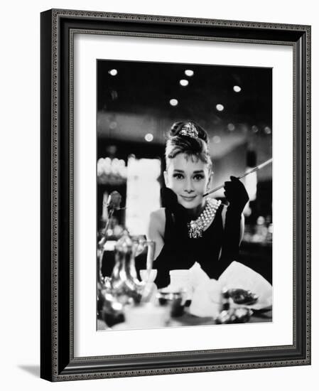 Audrey Hepburn. "Breakfast At Tiffany's" 1961, Directed by Blake Edwards-null-Framed Art Print