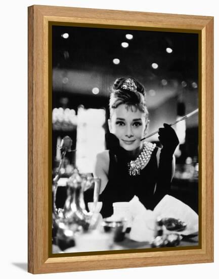 Audrey Hepburn. "Breakfast At Tiffany's" 1961, Directed by Blake Edwards-null-Framed Stretched Canvas